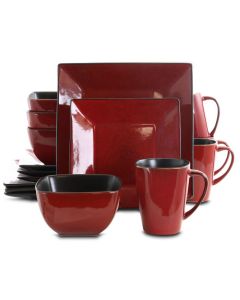 Elama Harland Loft 16 Piece Modern Premium Stoneware set with Complete Setting for 4